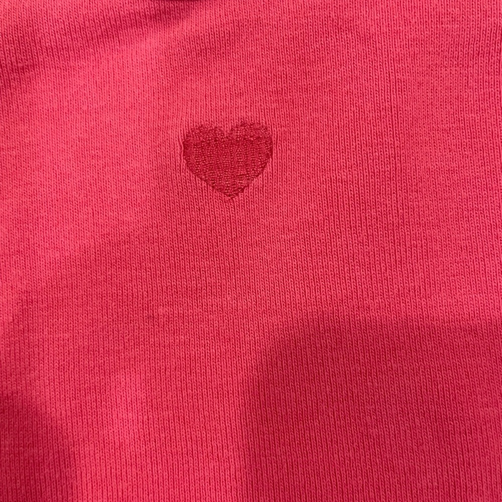 Gymboree pink long sleeve top with embroidered heart on front. - Picture 3 of 5